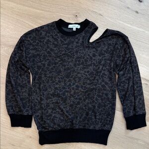 Red Haute Black Leopard Print Top